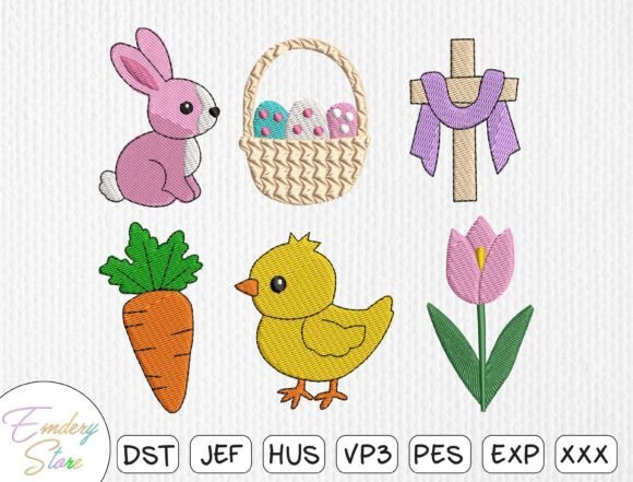 Download Easter &amp; Spring Embroidery Design Set - Spring embroidery Collection