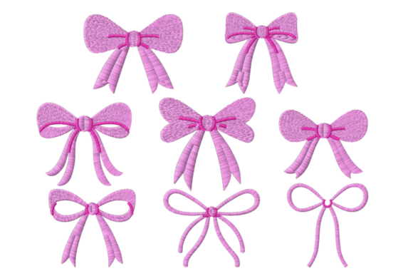 Download Beautiful Bow Embroidery Design Bundle - Bow embroidery Collection