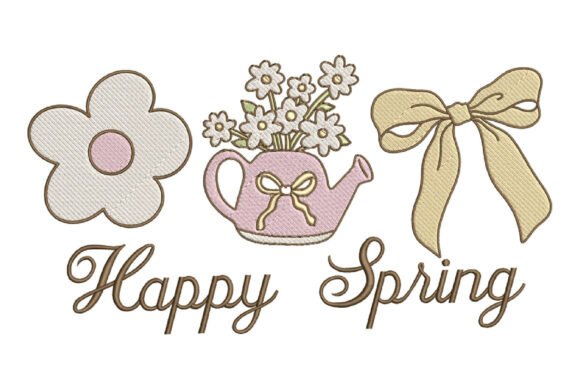 Download Happy Spring Embroidery Design - Spring embroidery Collection