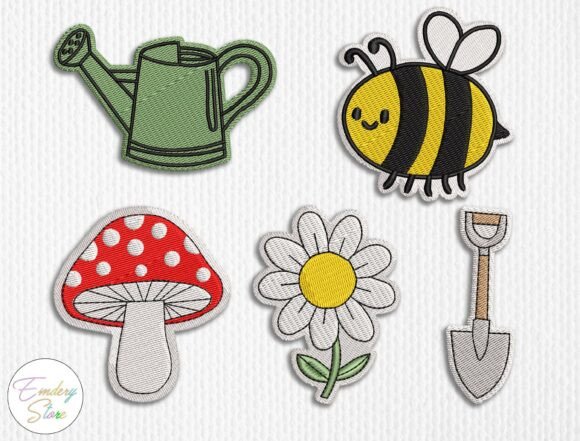 Download Garden Spring Embroidery Patch Set - Spring embroidery Collection