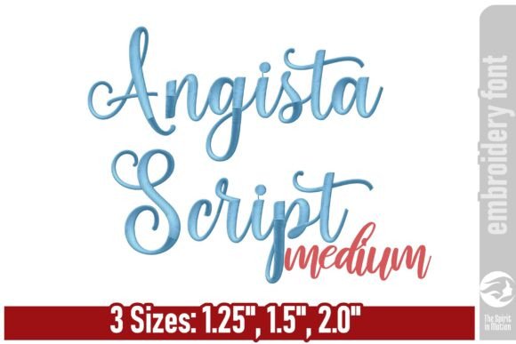 Download Angista Script Medium Embroidery Font - Embroidery font Collection