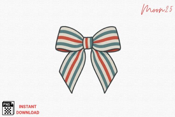 Download Striped Ribbon Bow Embroidery PNG - Bow embroidery Collection