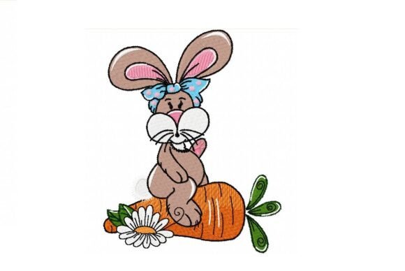 Download Bunny Spring Embroidery Design - Spring embroidery Collection