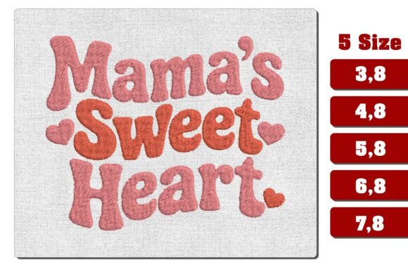 Download Mama's Sweet Heart Embroidery Design - Heart embroidery Collection