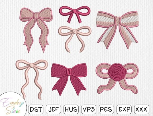Download Bow Embroidery Design Bundle - Bow embroidery Collection